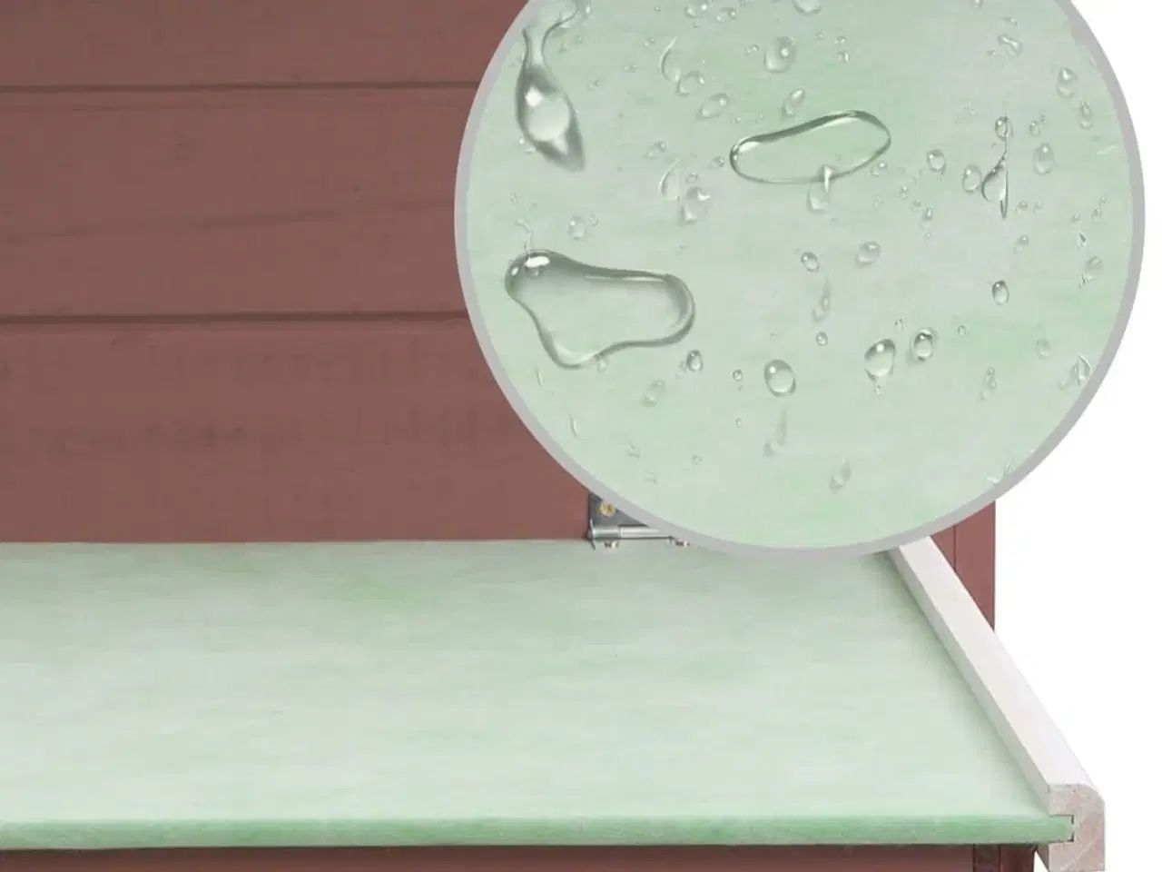 Billede 7 - Udendørs hønsehus med 1 redekasse træ brun