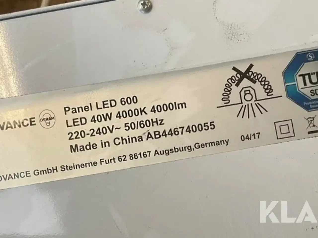 Billede 5 - Samlet parti Ledvance LED 600 loftpanel