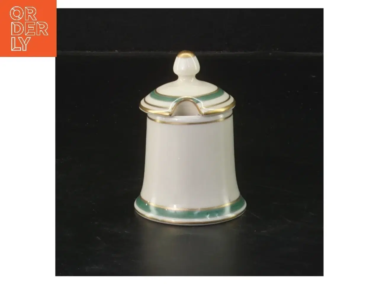 Billede 1 - Porcelæn krukke med låg fra Københavns Porcellains Maleri (str. 8x5,5 cm)