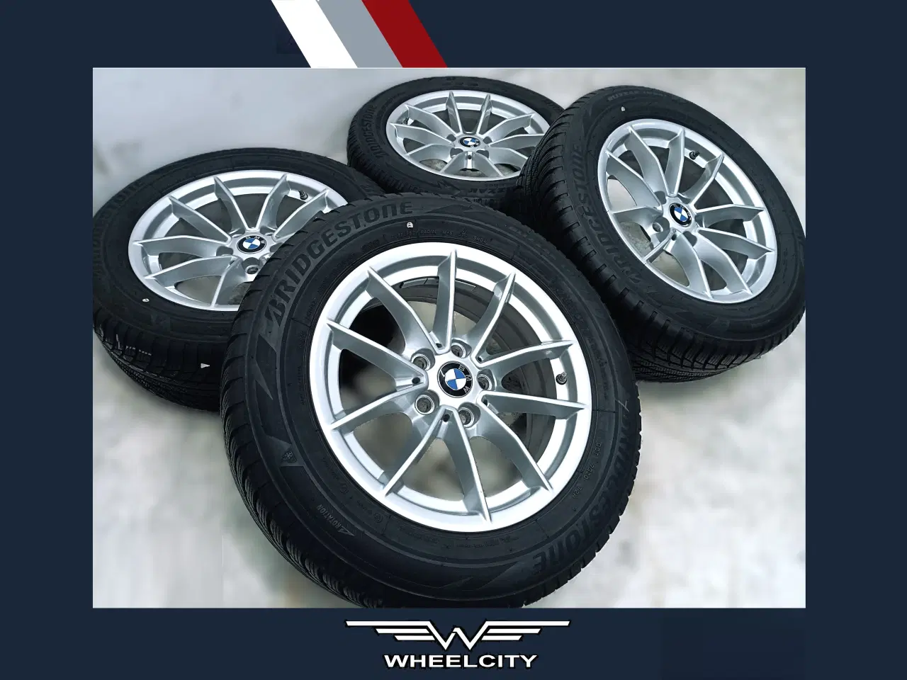 Billede 1 - 5x112 16 ET22 nav 66,6ø BMW vintersæt inkl.TPMS