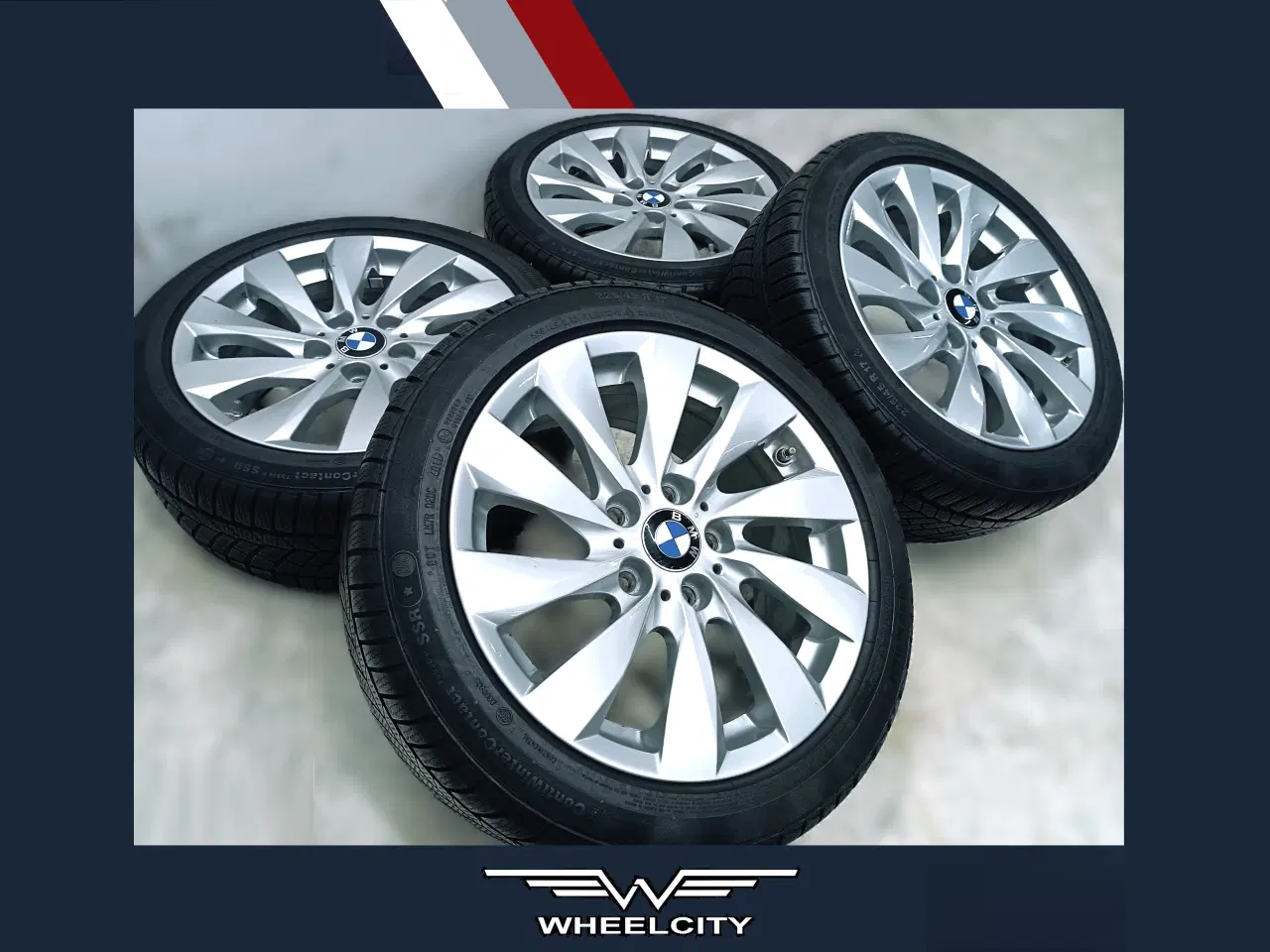 Billede 1 - 5x120 17" ET43 nav 72,6ø BMW vintersæt inkl.TPMS 
