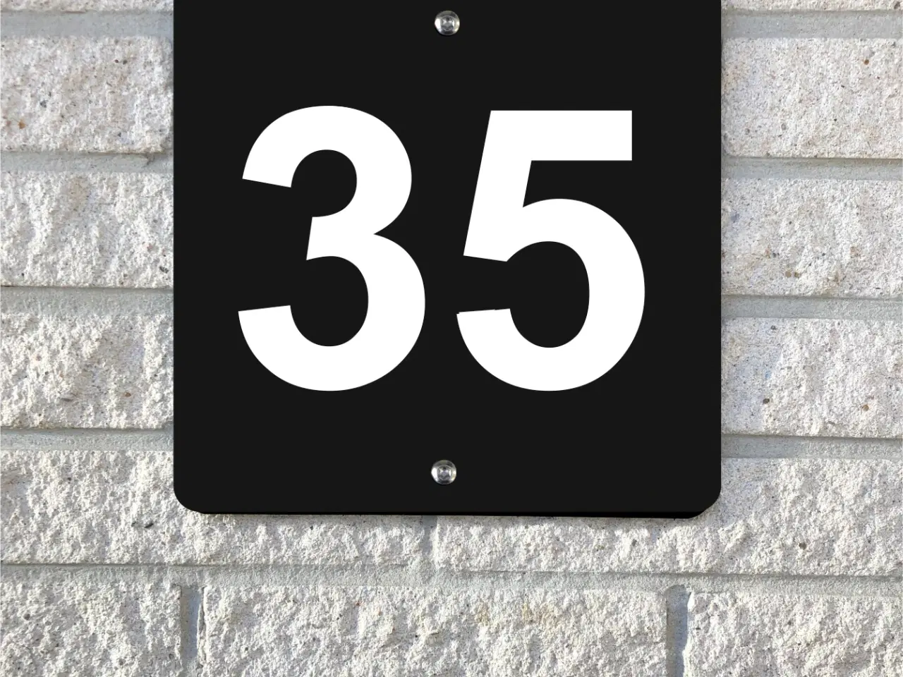 Billede 6 - Skilte med husnummer i 2 mm aluminium.