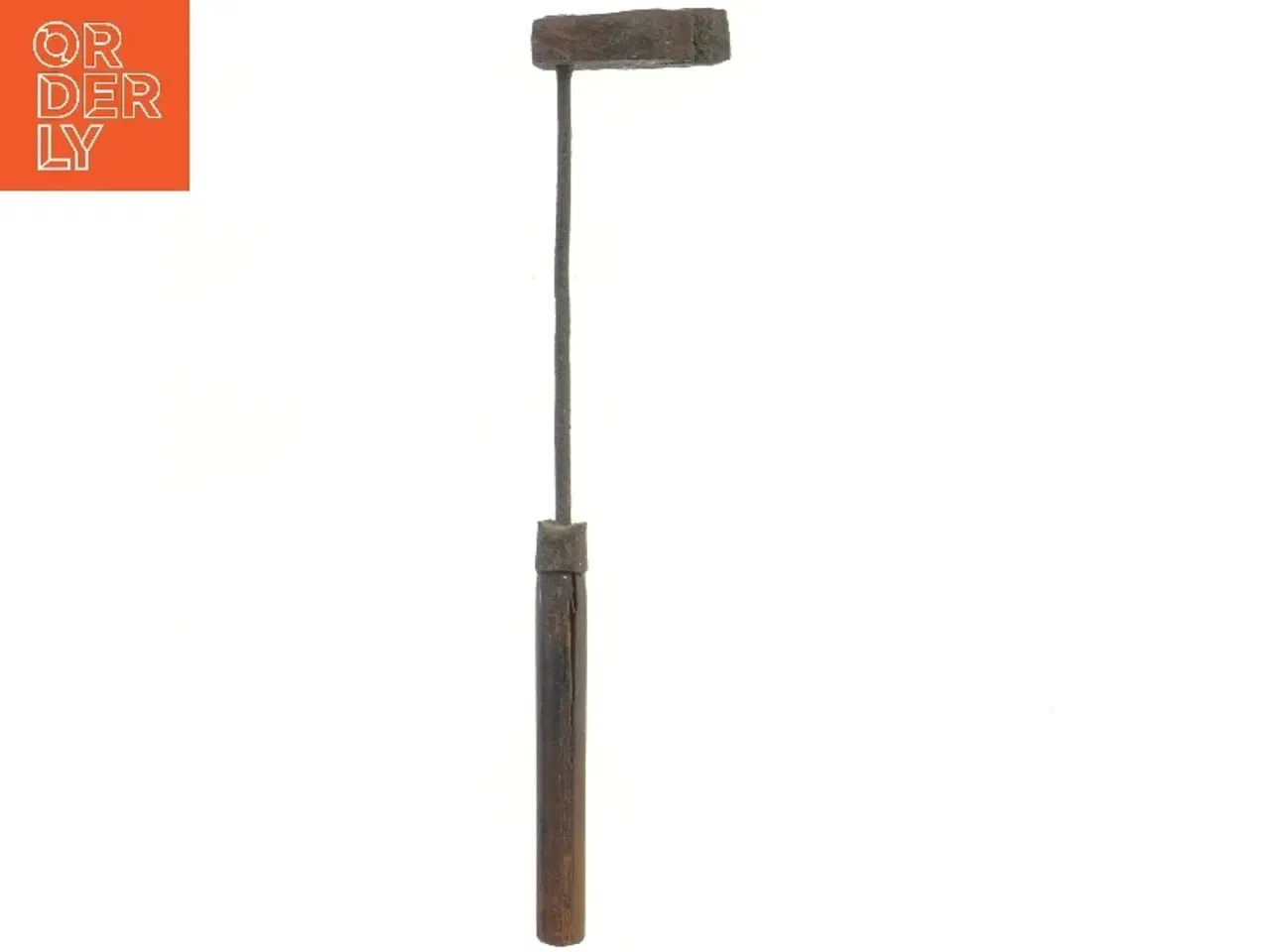 Billede 1 - Antikt værktøj med træhåndtag (str. 45 cm)