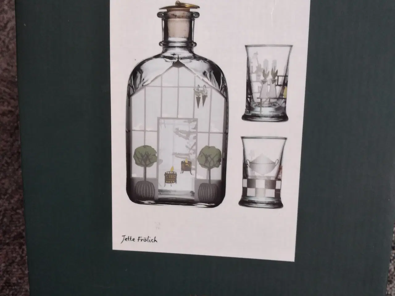 Billede 1 - Juleflaske med 2 glas 2008 fra Holmegaard