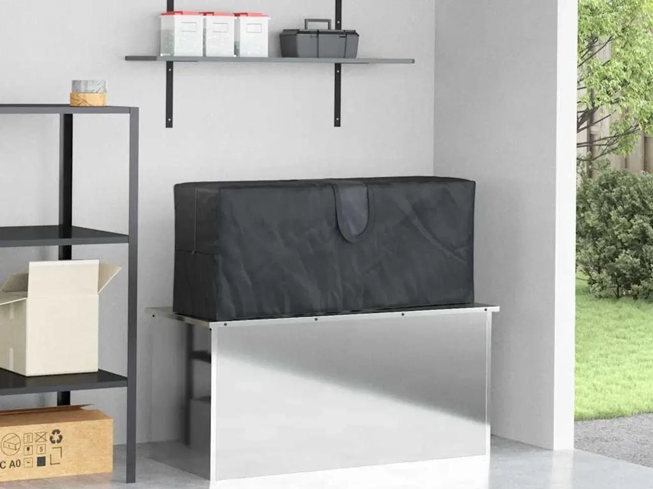 Billede 4 - Udendørs Opbevaringspose Sort 125 x 32 x 50 cm 420D oxford stof