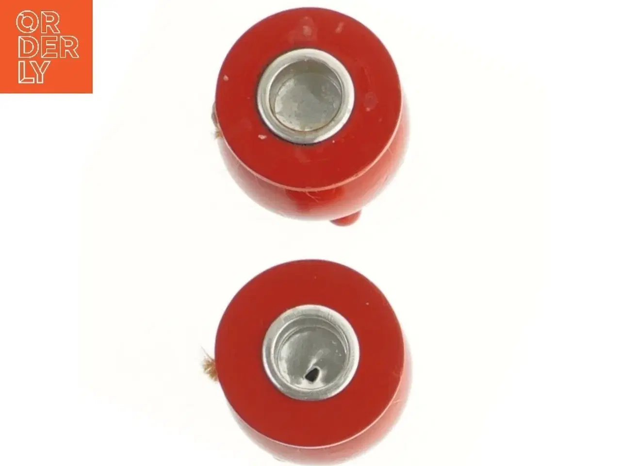 Billede 3 - Røde lysestager, 2 styk (str. 2 styk, 7 cm)