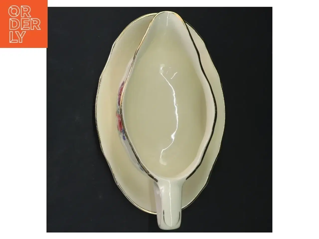 Billede 3 - Flødekande med underfad fra Arabia (str. 21x10 cm)