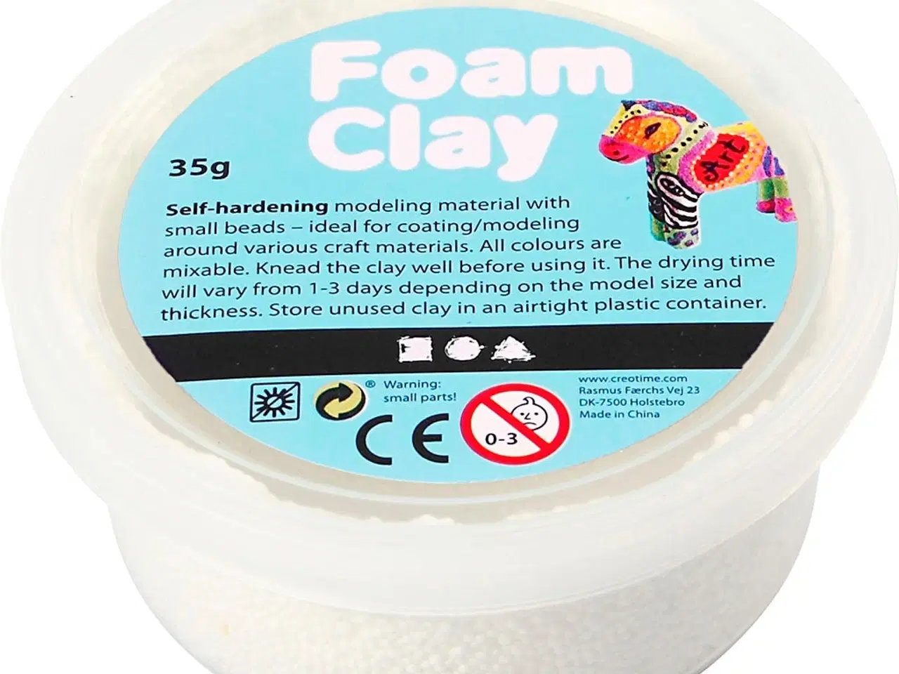 Billede 1 - Foam Clay® Hvid - 35g Selvhærdende Modellering