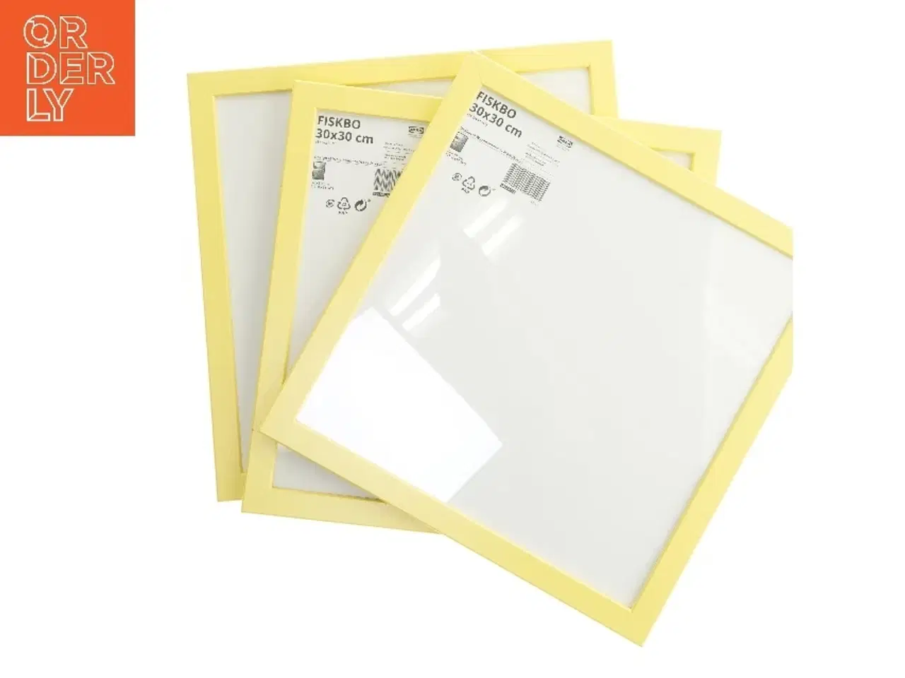 Billede 1 - gule billedrammer 30x30 cm fra IKEA (str. 3 stk 30x30 cm)