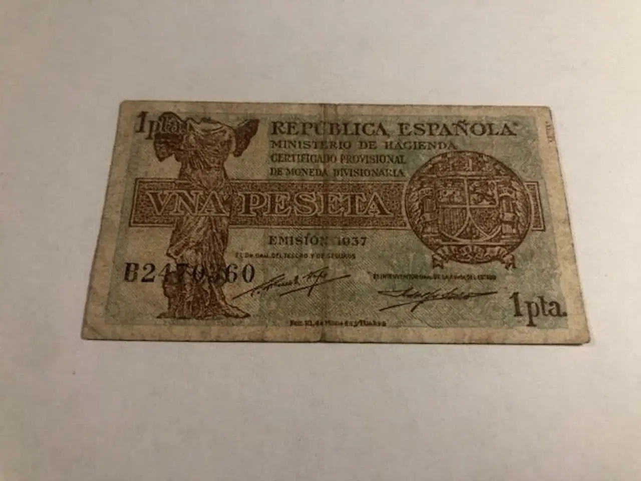 Billede 1 - 1 pesetas Spain 1937
