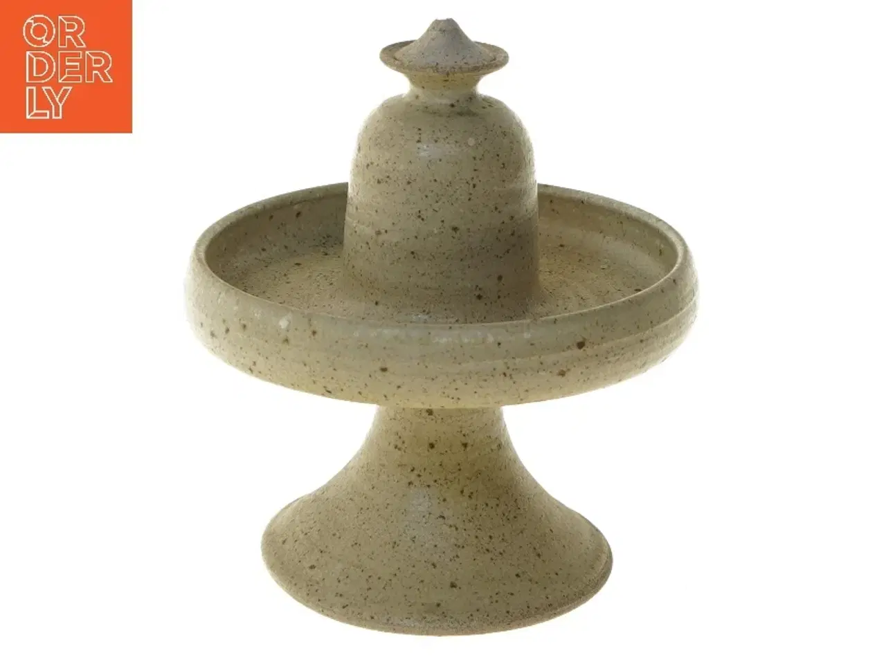 Billede 1 - Keramisk lysestage med låg (str. 17 cm)