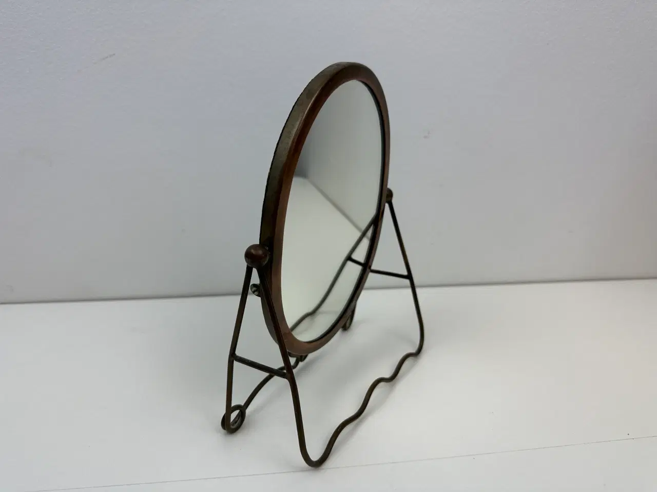 Billede 3 - Vintage bordspejl i kobber