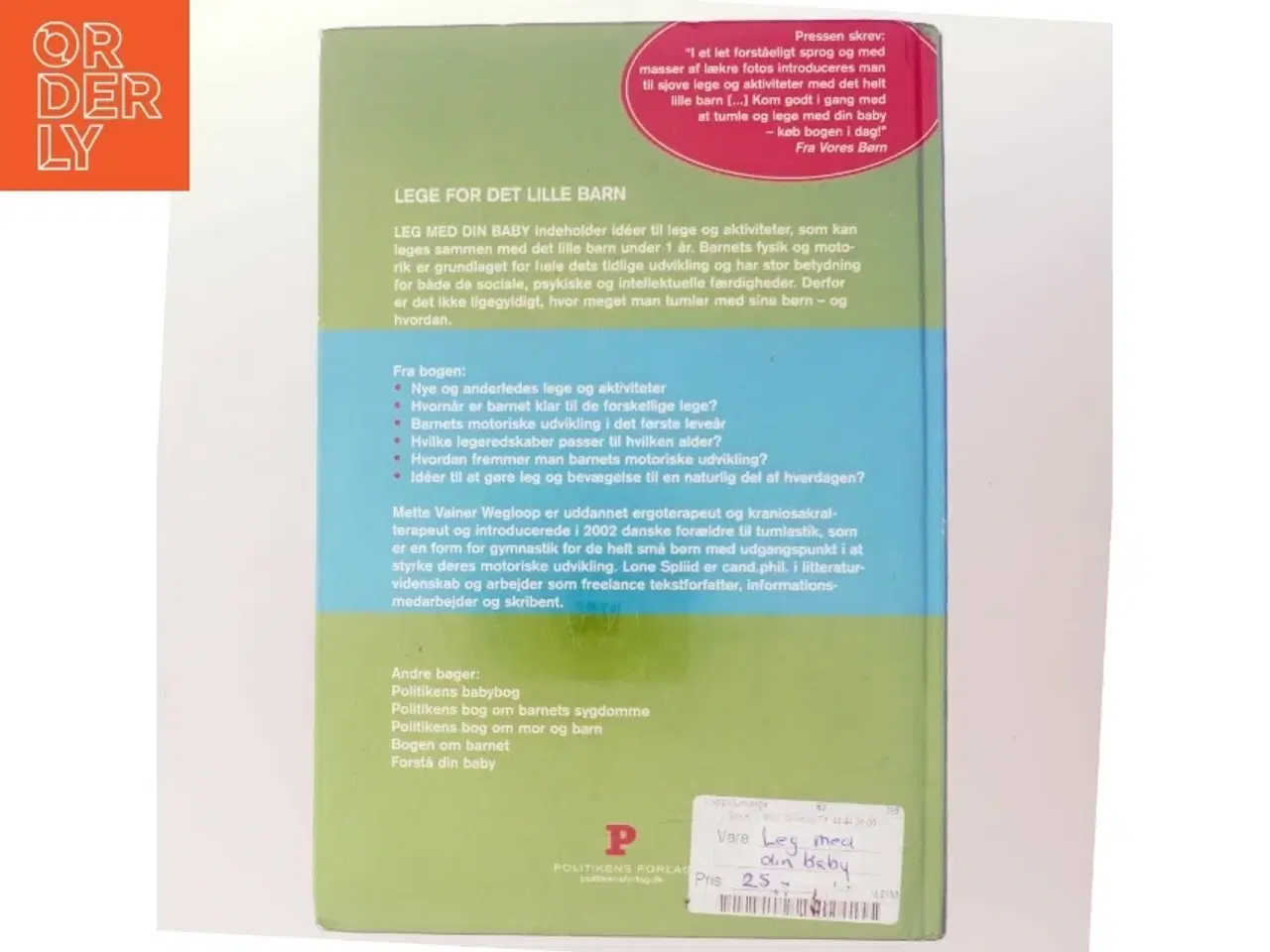 Billede 3 - Leg med din baby af Mette Vainer Wegloop og Lone Spliid (Bog)