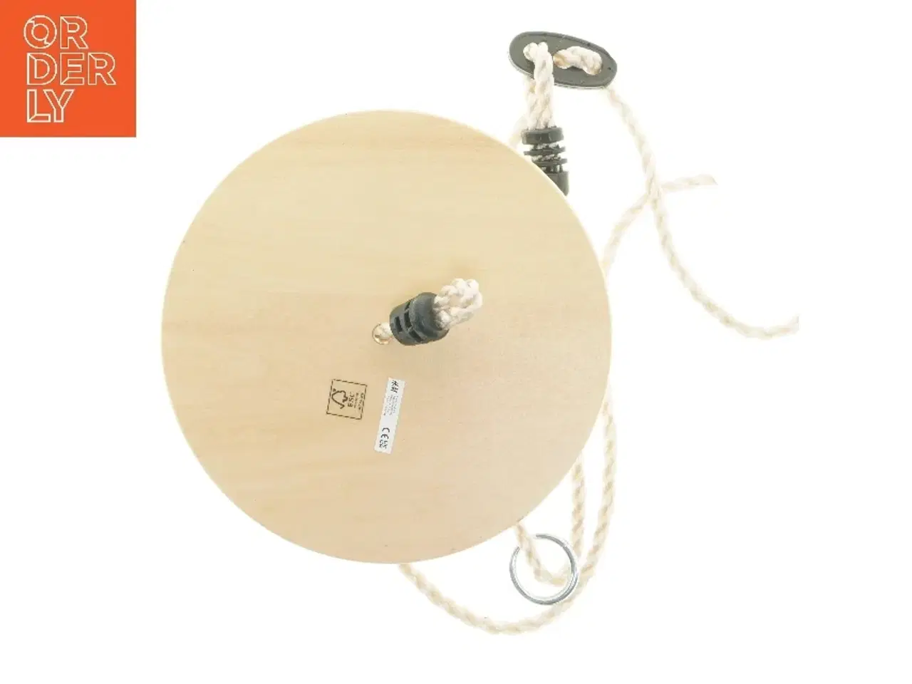 Billede 2 - Træsæde med solsikkemotiv og reb fra H&M (str. Ø 30 cm)