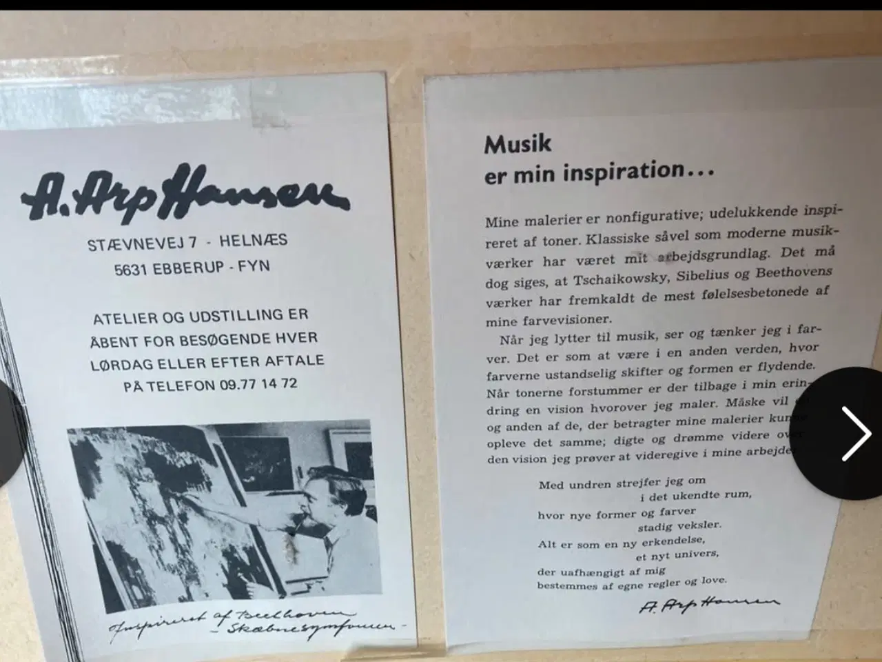 Billede 4 - Arp Hansen maleri 