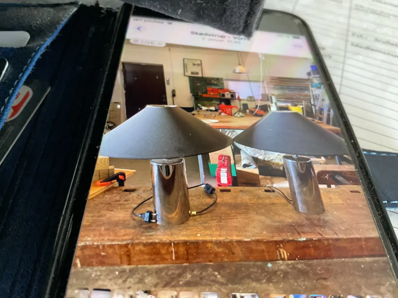 Billede 1 - lamper med sort skærm