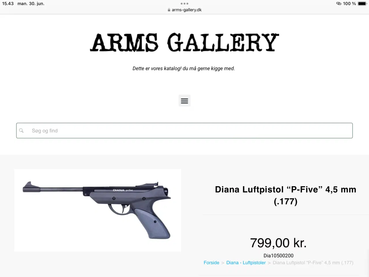 Billede 1 - Luftpistol Diana. Five p