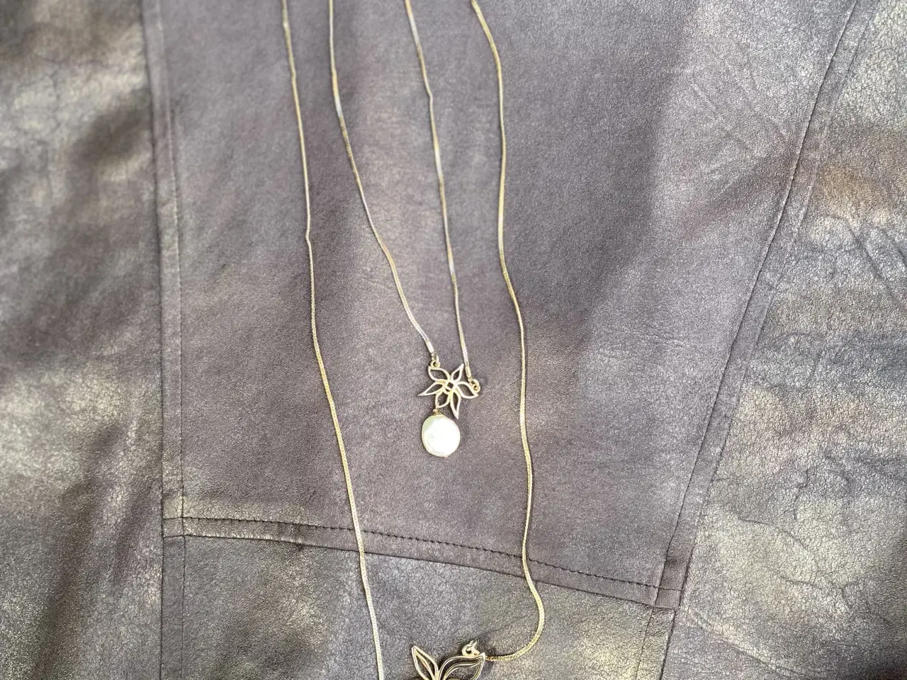 Billede 1 - Halskæde belagt med guld