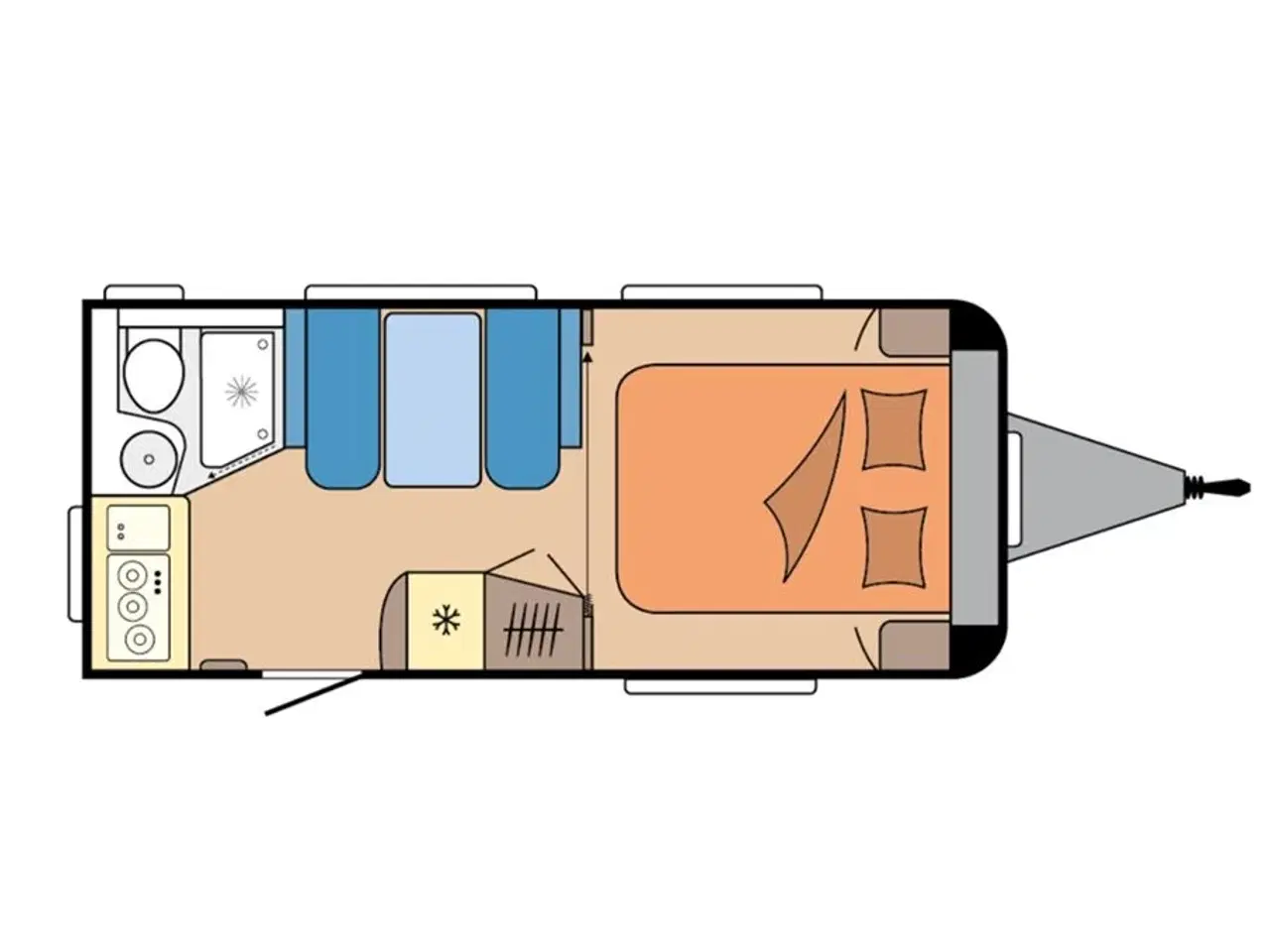 Billede 6 - 2026 - Hobby De Luxe 460 SFf   2026 Hobby De Luxe 460 SFf DK LINE - se den NU hos Camping-Specialisten.dk
