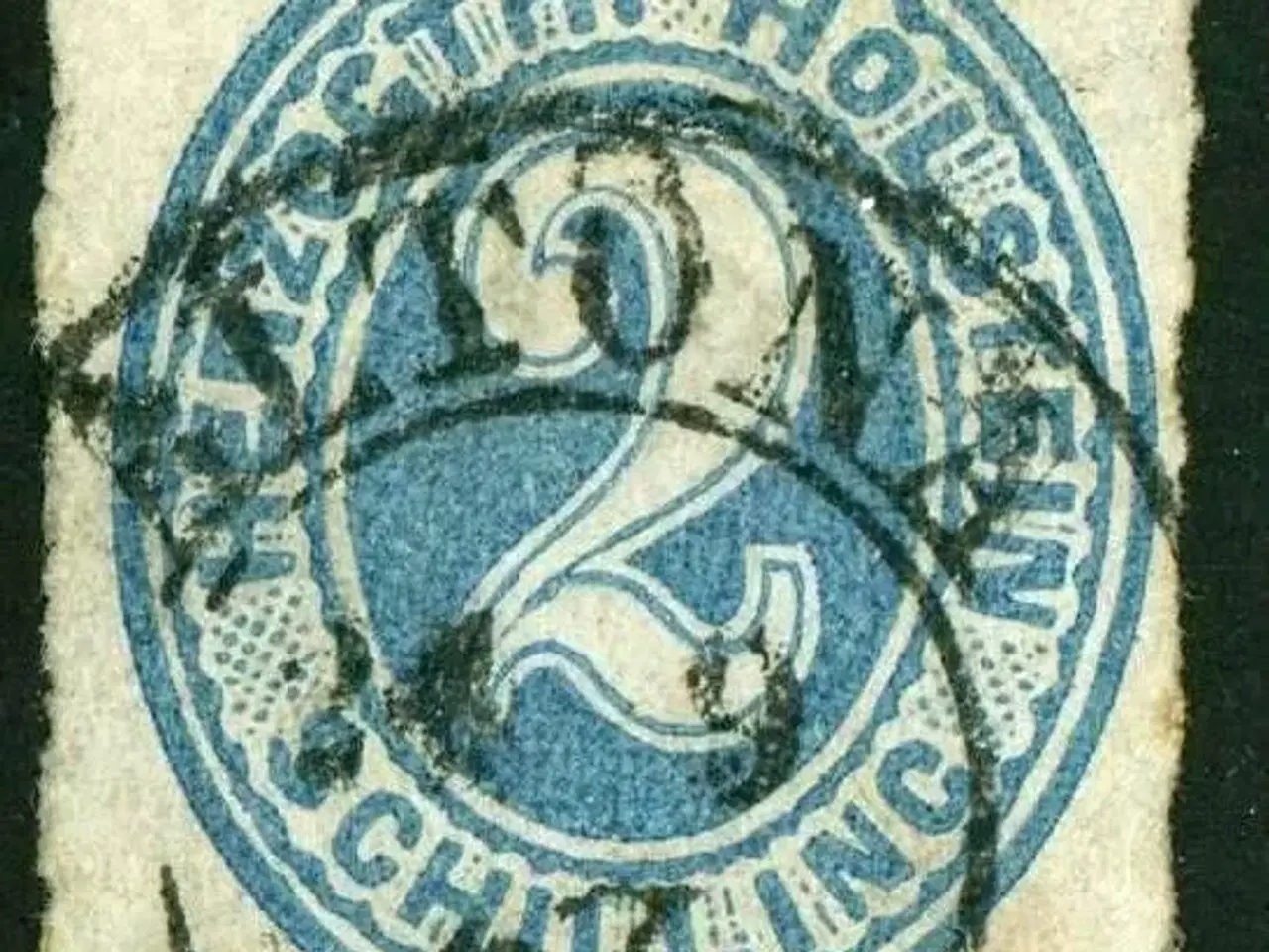Billede 1 - Altona 1867. 2 Schilling blå
