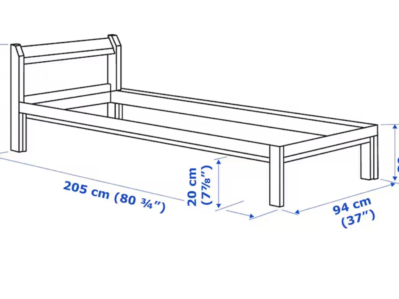 Billede 2 - Enkelt IKEA seng i egetræ