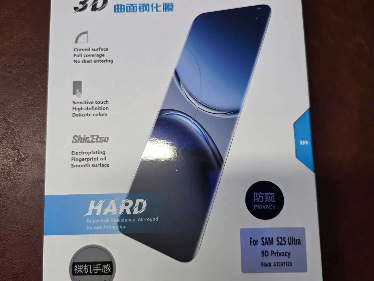 Billede 1 - Samsung S25 Ultra skærmbeskyttelse med privacy.