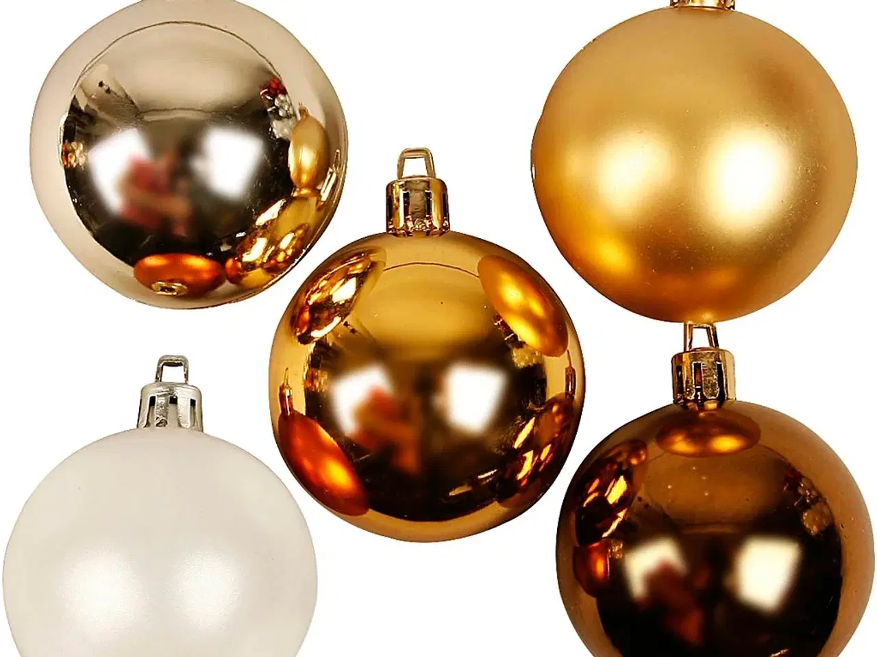 Billede 1 - Gyldne julekugler 6 cm - 20 stk. til juletræet