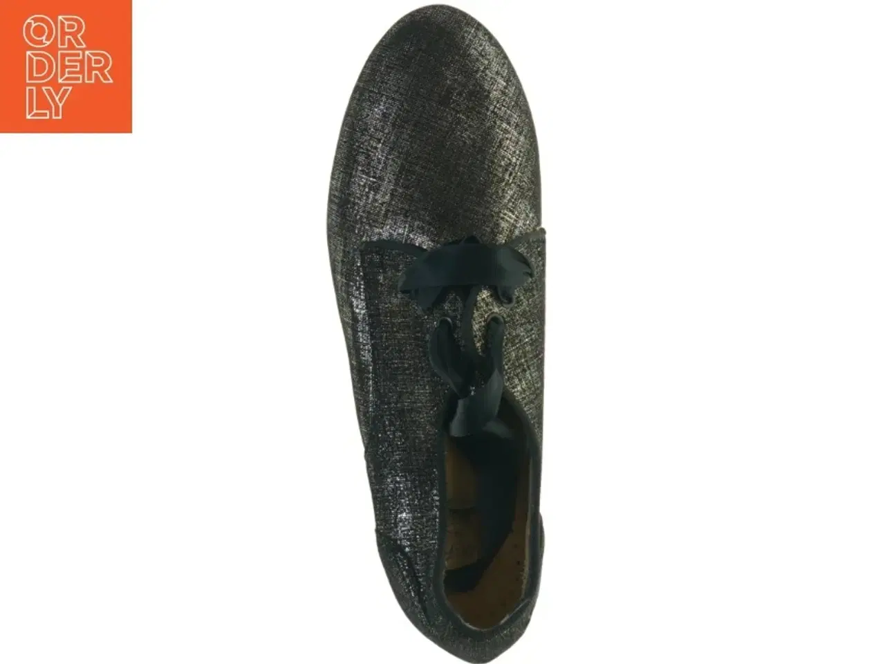 Billede 2 - Sorte glimtende loafers med sløjfe fra Reve d&#39;un jour (str. 36)