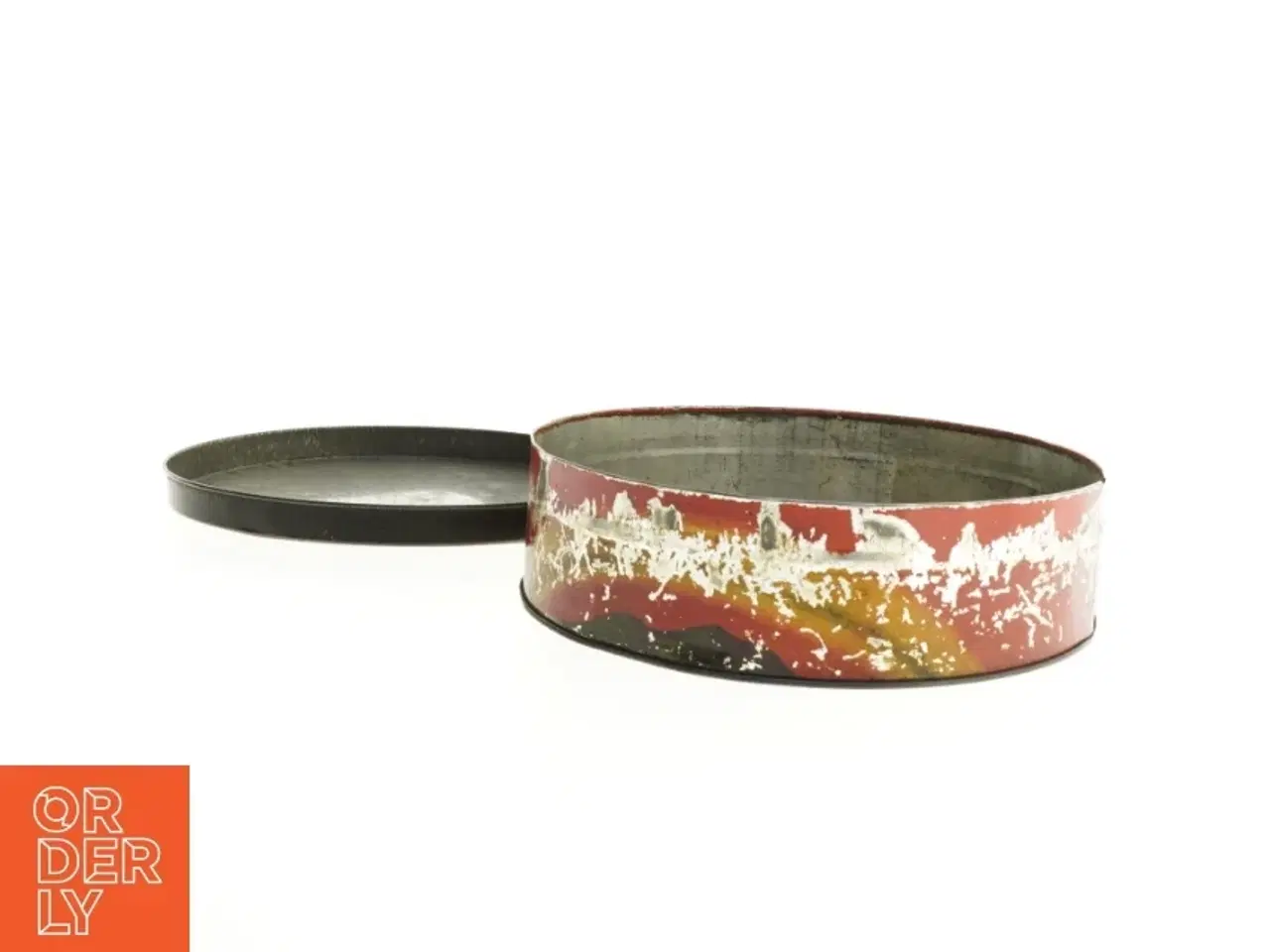 Billede 6 - Antik Art deco Mackintosh Rainbow Slik metal dåse med patina (str. 26 x 7 cm)
