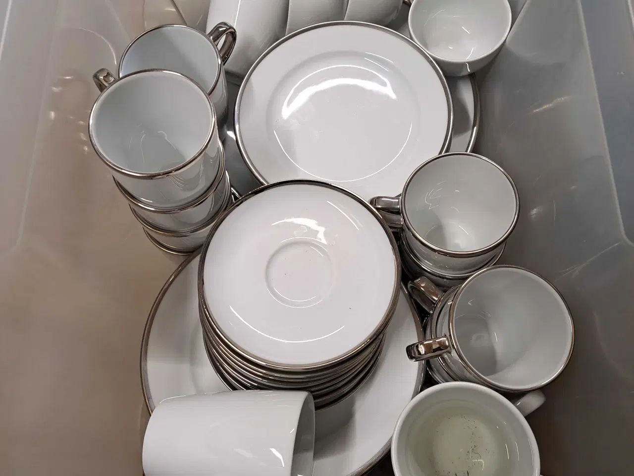 Billede 7 - Pillivuyt bistro stel med sølvkant 