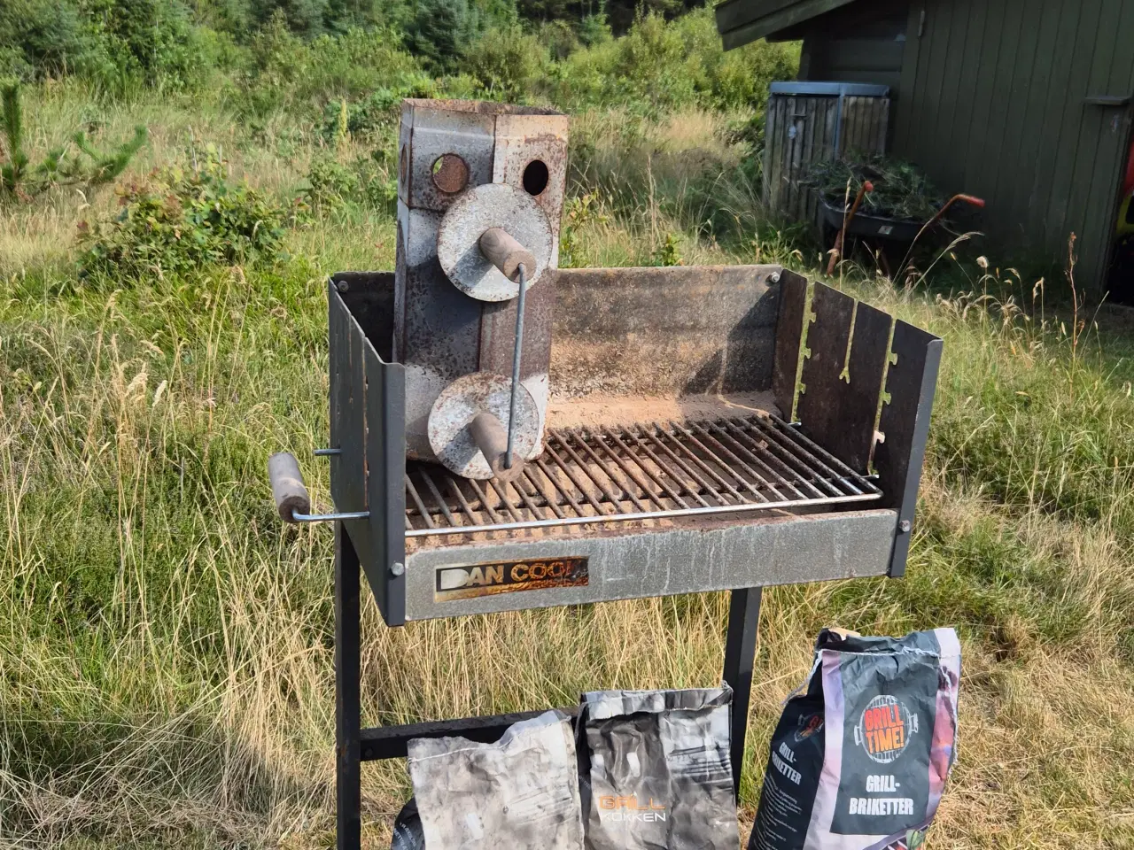Billede 2 - Grill med grillstarter og grillkul