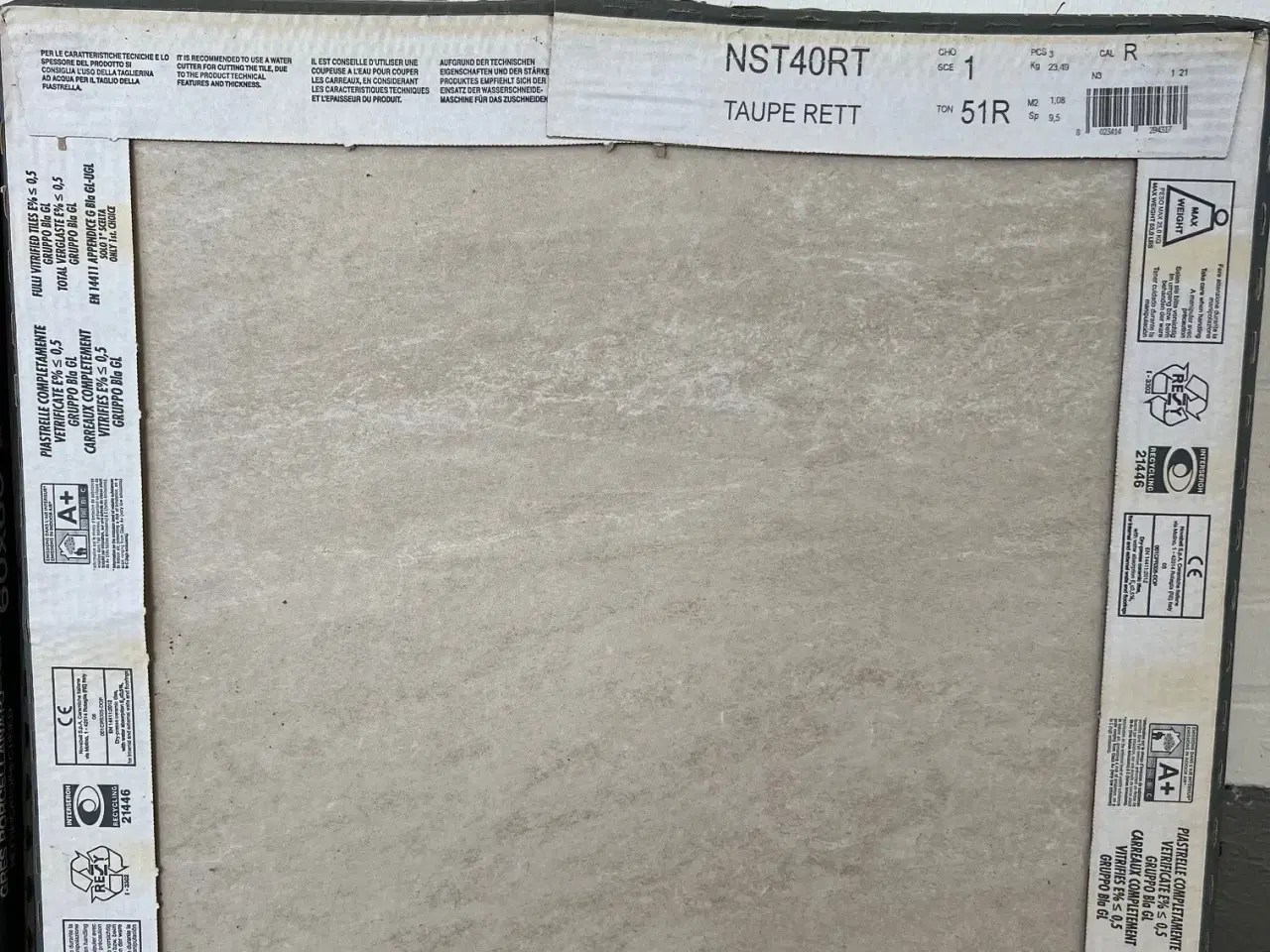 Billede 2 - 60x60 Fliser - Novabell - Taupe rett