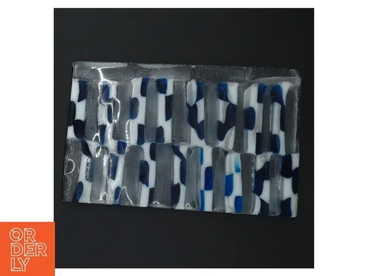 Billede 1 - Glasplade med mønster (str. 19x12 cm)