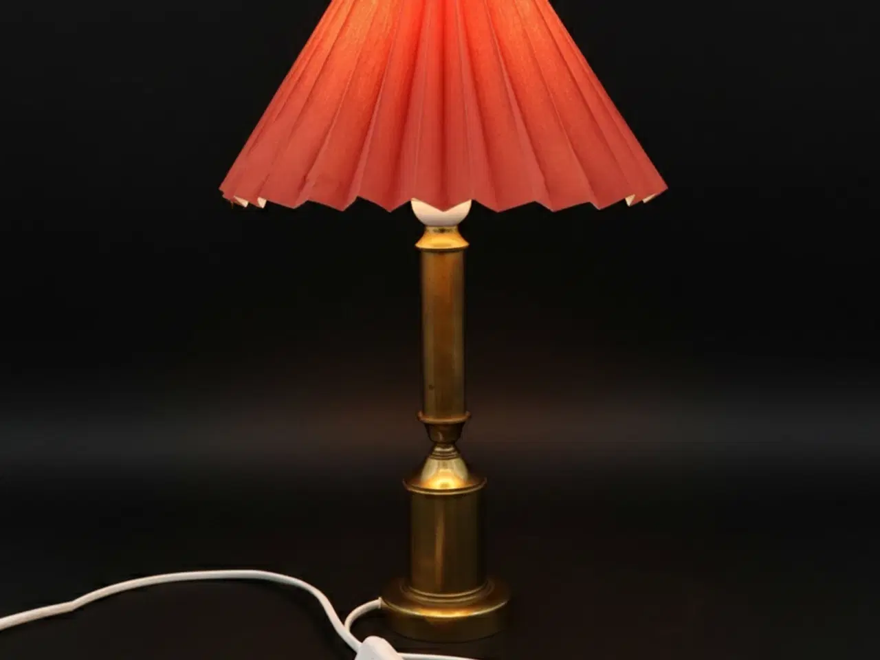 Billede 3 - Messing bordlampe 60–70er – nyt el – 31 cm