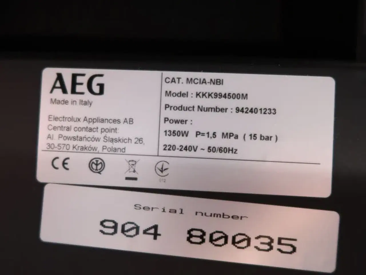 Billede 2 - Espressomaskine AEG KKK994500M