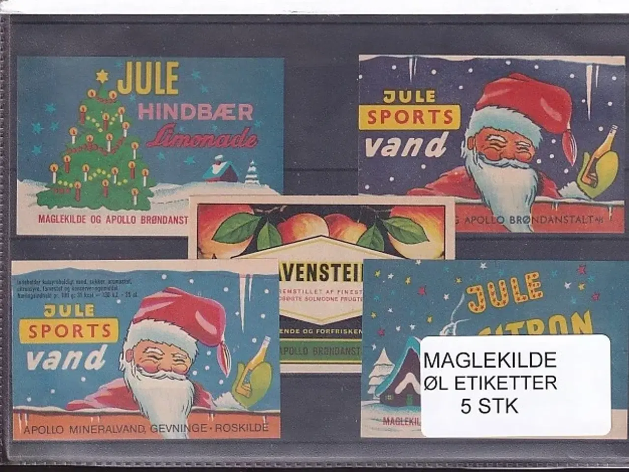 Billede 1 - Etiketter - Maglekilde - Apollo - Roskilde - 5 Stk.