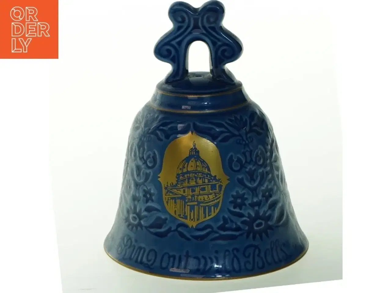 Billede 2 - Dekorativ keramisk klokke fra Copenhagen Porcelain (str. Ø, 10 cm x 13 cm)