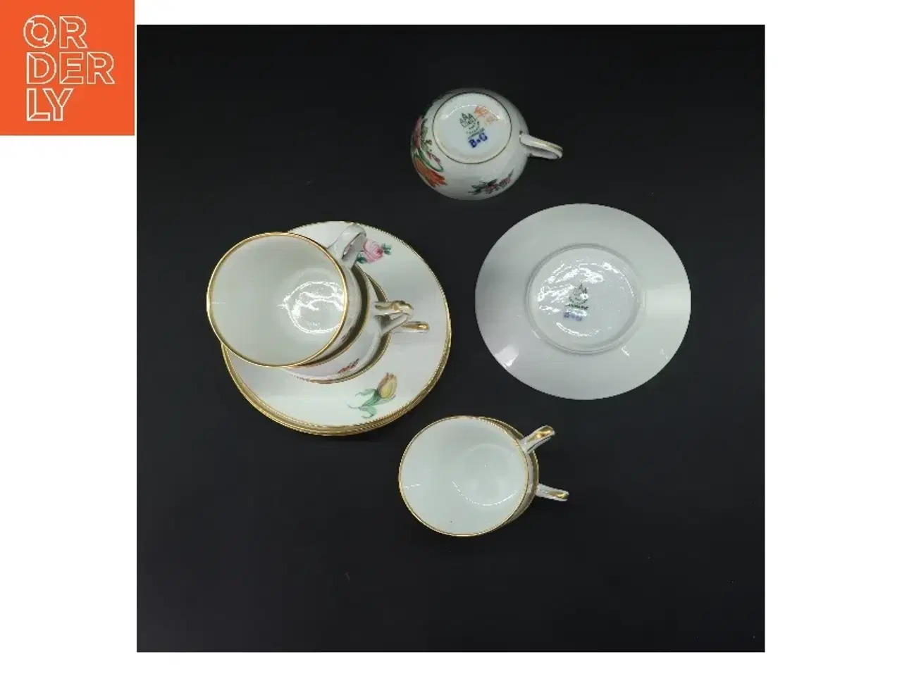 Billede 2 - Kaffekop og underkop sæt fra B&G (str. 6 stk Ø 7,5 & 13,5 cm)