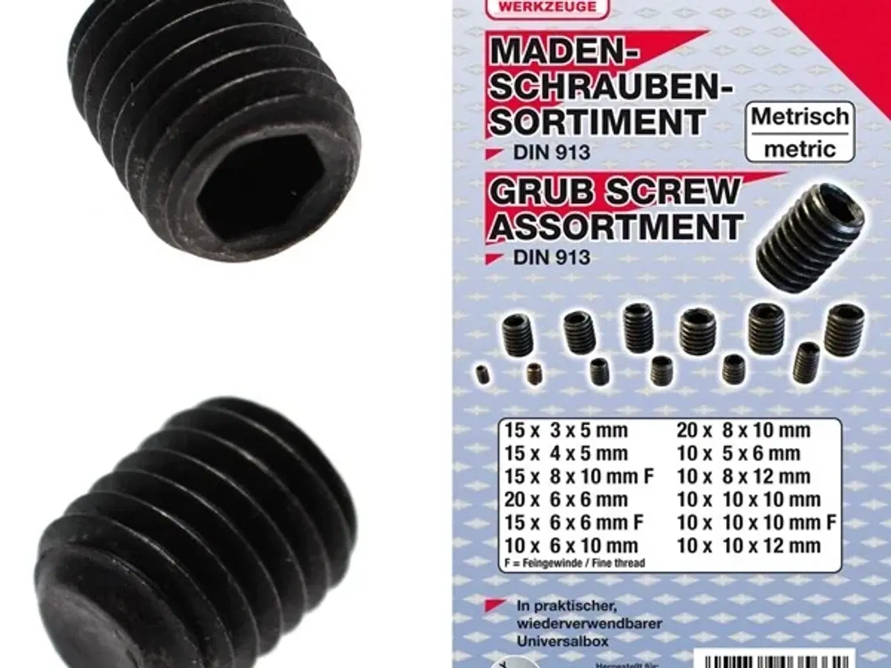 Billede 1 - BGS Pinol skruesortiment 3-10mm. 160 dele