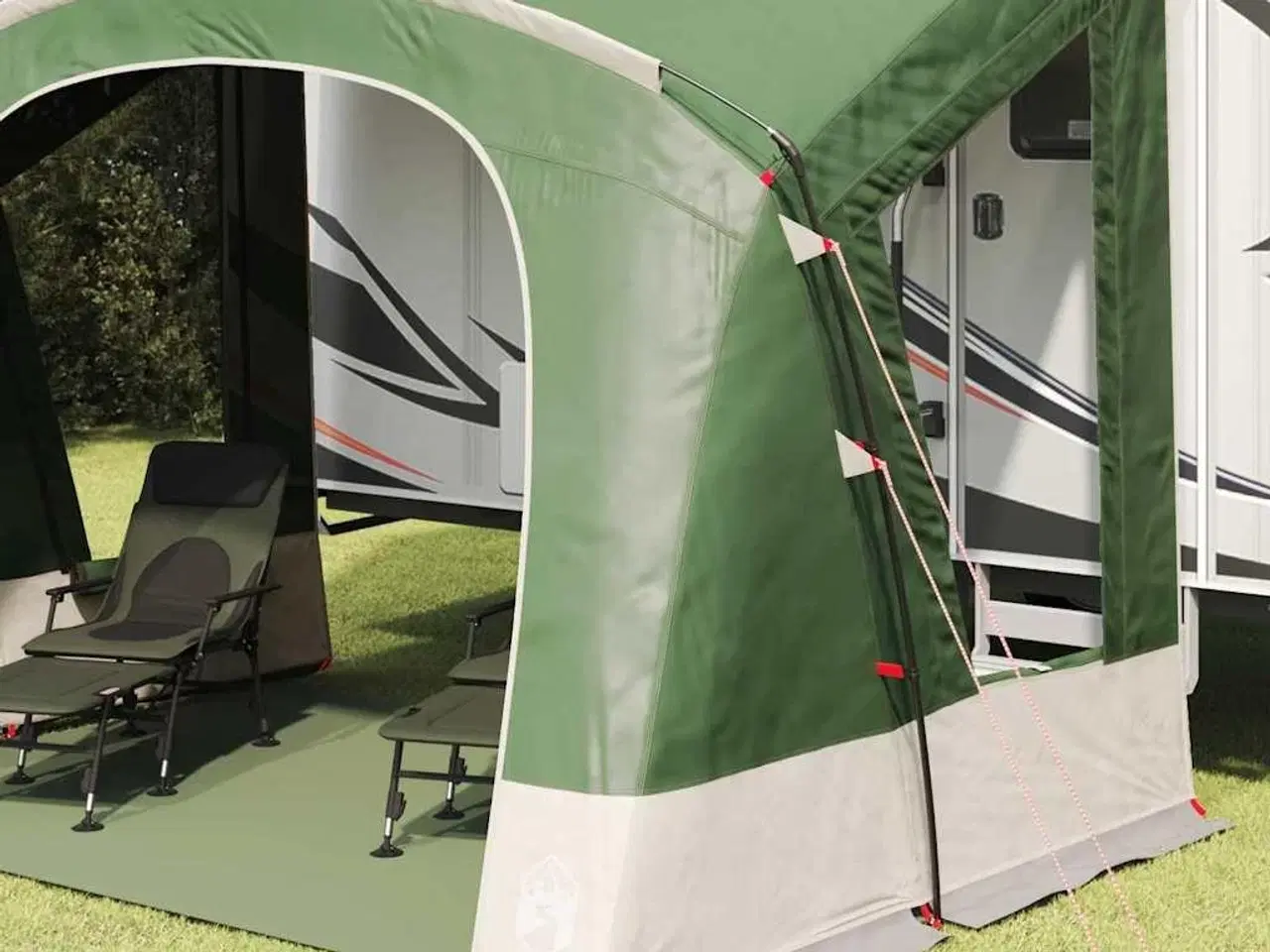 Billede 3 - Camping telt med tag med opbevaring Grøn 330 x 250 x 245 cm