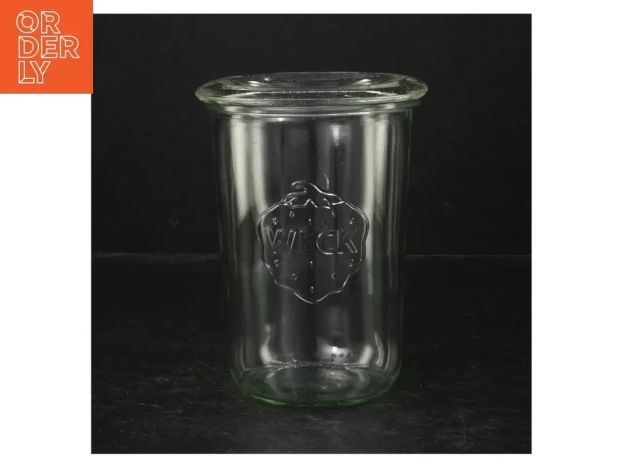 Billede 1 - WECK glasbeholder med låg fra Weck (str. Ø. 11 cm. længde, 15 cm)
