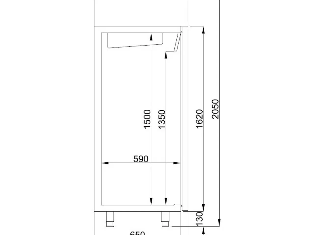 Billede 2 - Industrifryseskab – rustfrit stål 550 liter