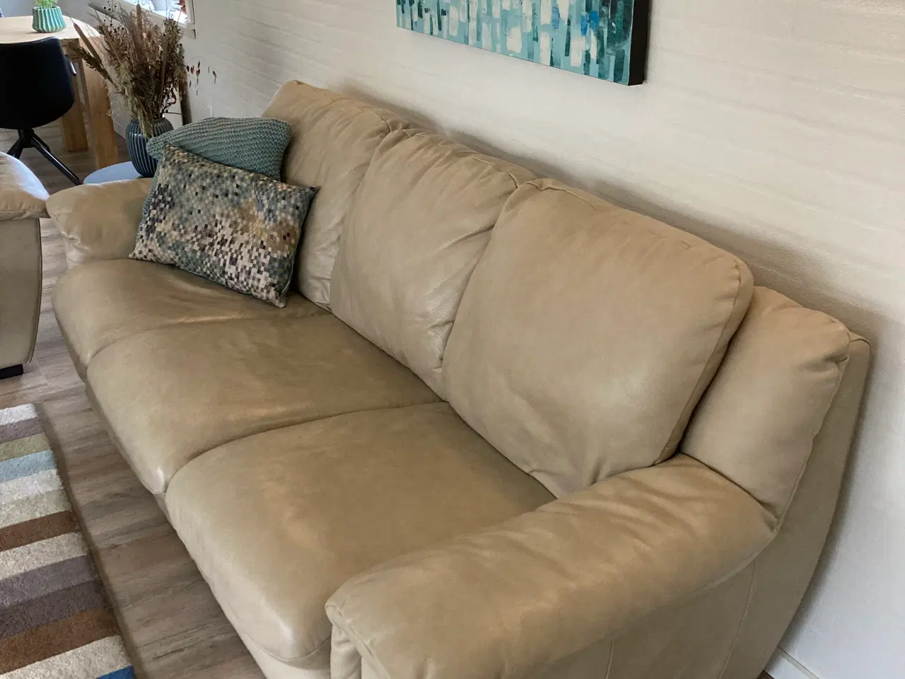 Billede 2 - Lyse lædersofaer 