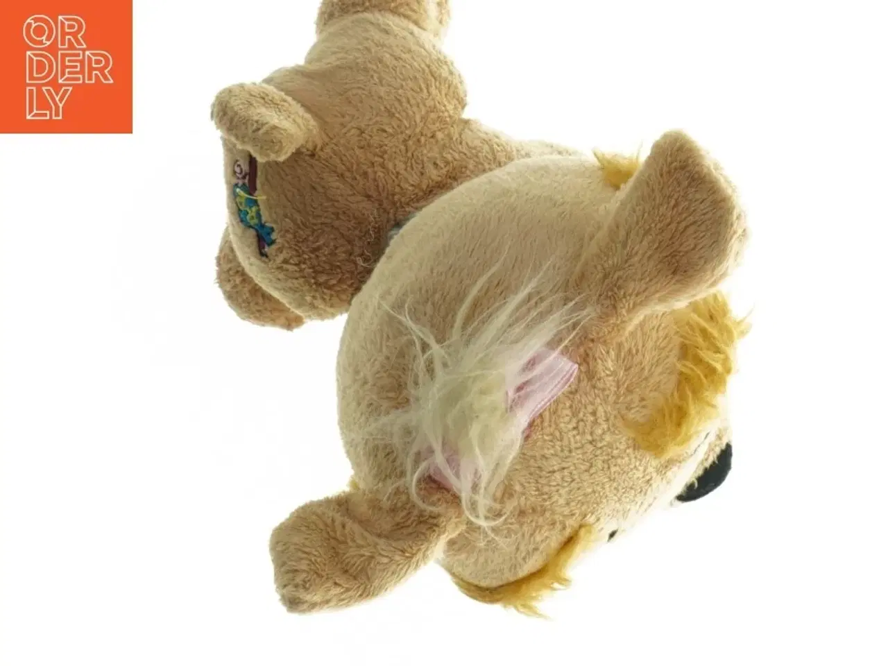 Billede 3 - Tøjdyr hund med halsbånd (str. 16 cm)