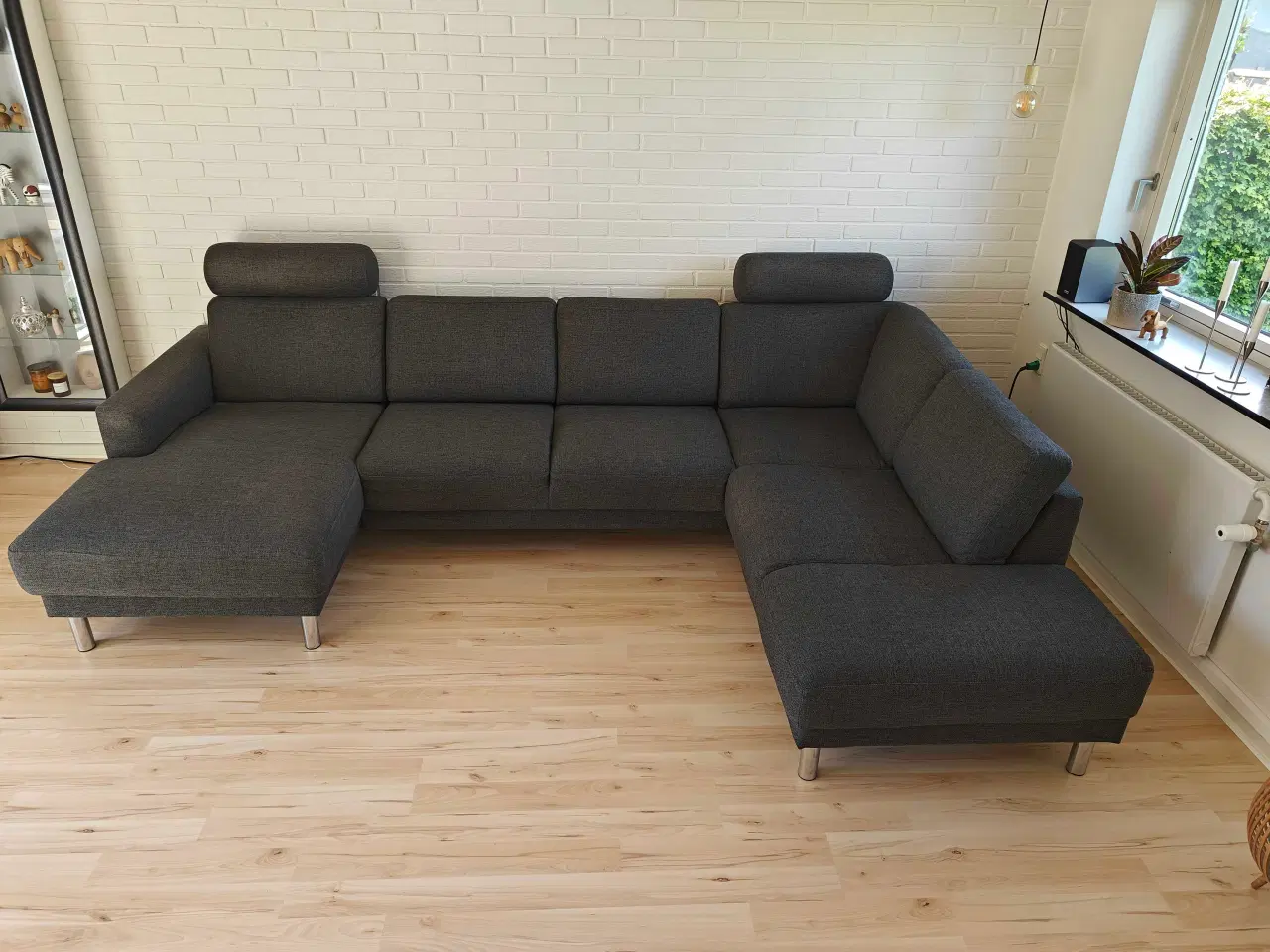 Billede 3 - STOR antracit/mørkegrå hjørnesofa med chaiselong