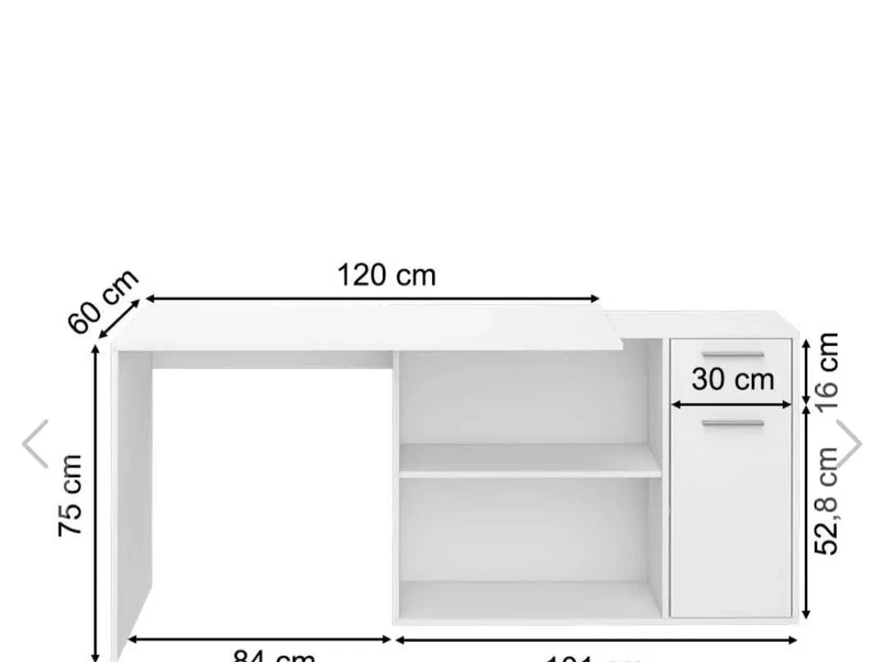 Billede 2 - Robin skrivebord hvid Vicco
