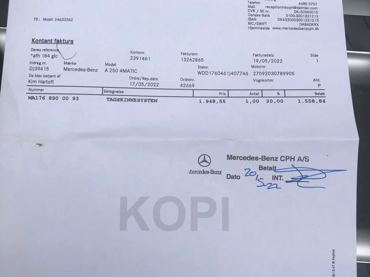 Billede 2 - Tagbøjler til mercedes a class aldrig brugt.. 