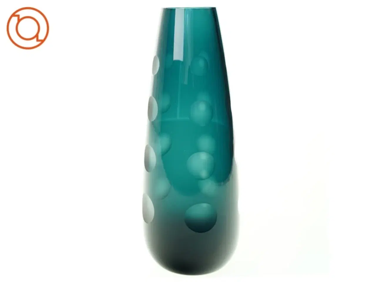 Billede 1 - Facet slebet Glas Vase (str. 25 x 9 cm)