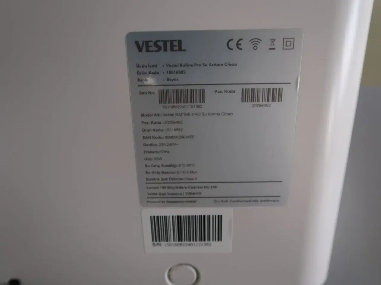 Billede 3 - Vandrenser VESTEL Rafine Pro Su Aritma Cihazi