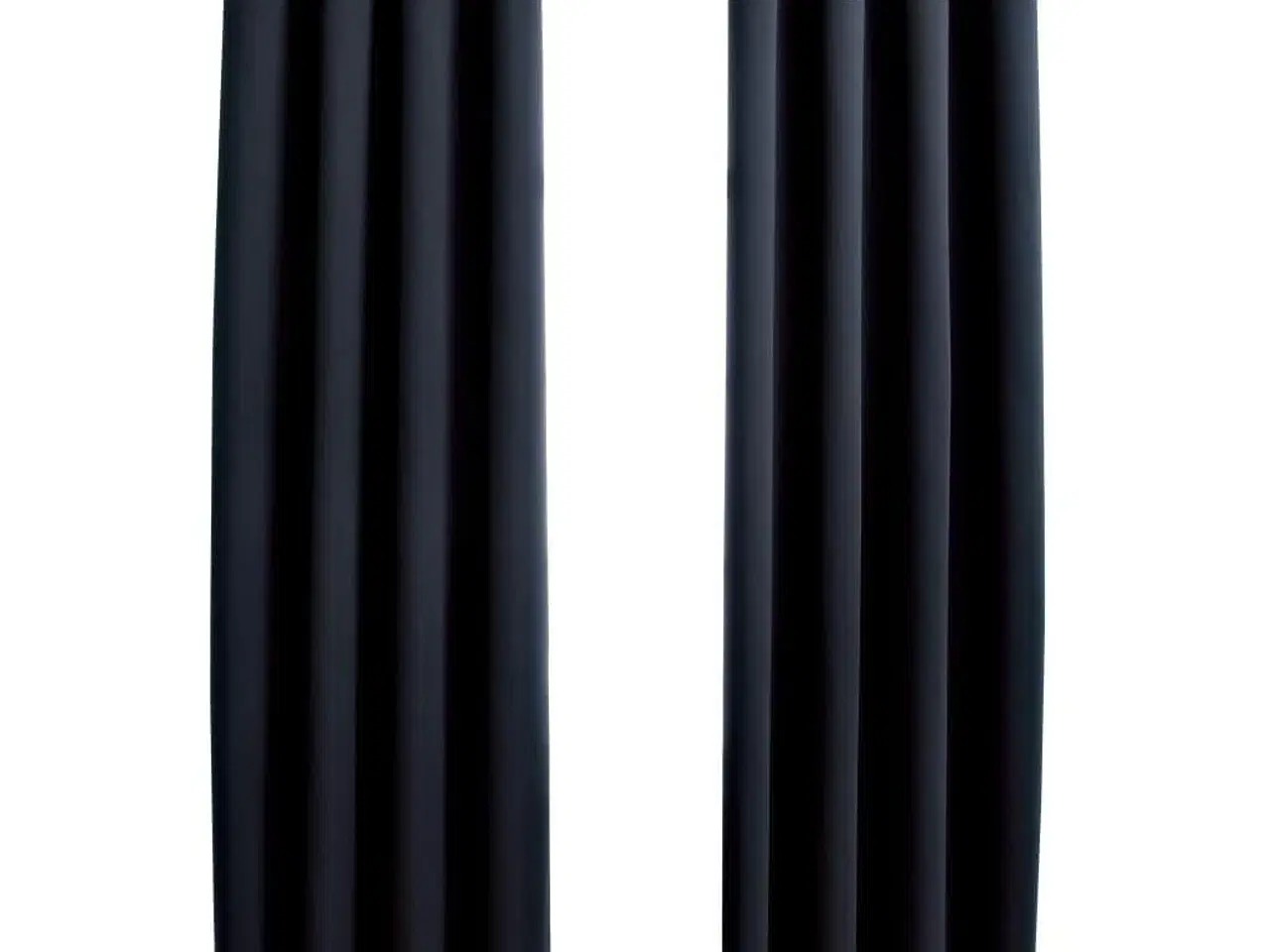 Billede 2 - Mørklægningsgardiner 2 stk. med metalringe 140 x 225 cm sort